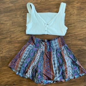 EUC Abercrombie & Fitch boho pull-on shorts, S